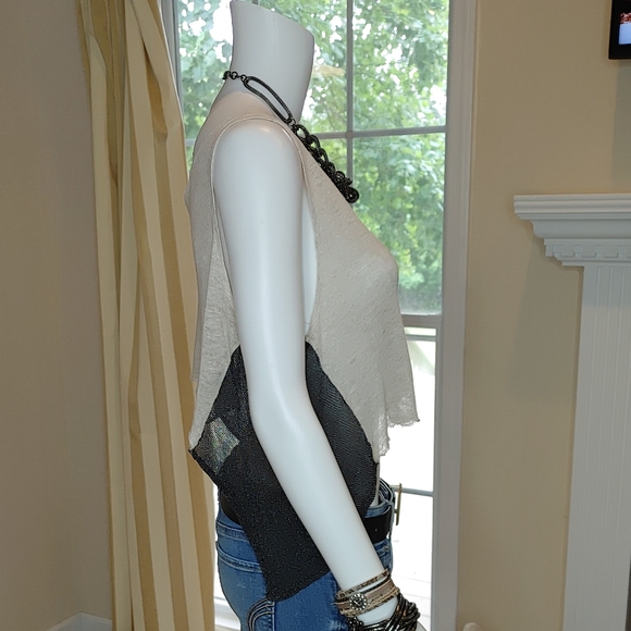 BENJAMIN JAY Y2K DISTRESSED RAW EDGE CROP TANK S - Picture 2 of 8